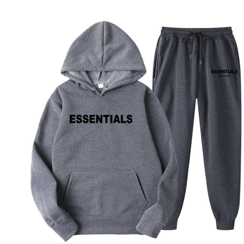 FEAR OF GOD ESSENTIALS couple suit sweatshirt men and women double line high street fashion brand autumn and winter two-piece suit