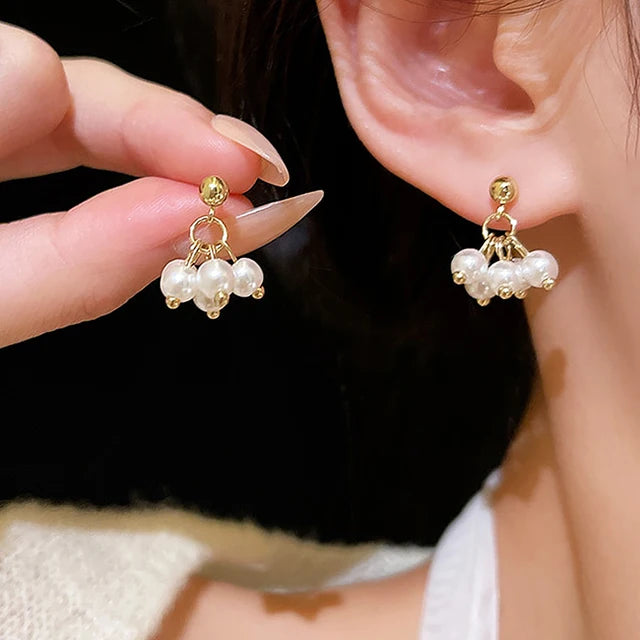 Boucles d'oreilles pendantes à pampilles à long fil pour femmes, barre de périphérie brillante vintage, document en or, bijoux à la mode, nouveau