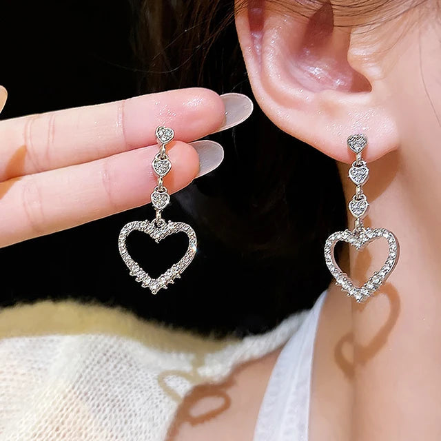 Boucles d'oreilles pendantes à pampilles à long fil pour femmes, barre de périphérie brillante vintage, document en or, bijoux à la mode, nouveau