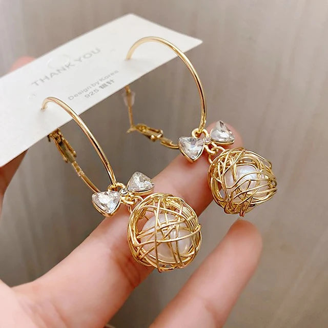 Boucles d'oreilles pendantes à pampilles à long fil pour femmes, barre de périphérie brillante vintage, document en or, bijoux à la mode, nouveau