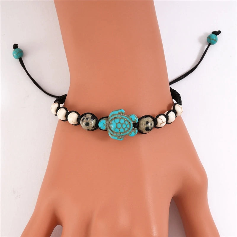 Bracelet Pierre Naturelle Femme - Turquoise Africaine Bracelet Pierre Naturelle Femme - Turquoise Africaine