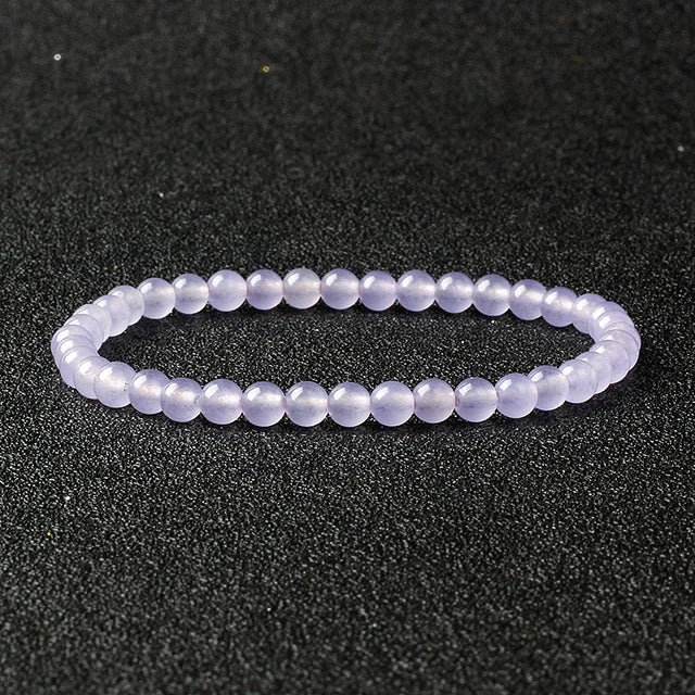 Bracelets de perles en pierre naturelle Reiki pour femmes et hommes, bracelets de lave d'agate commandés, petits bracelets faits à la main, bijoux simples, vente en gros, 4mm