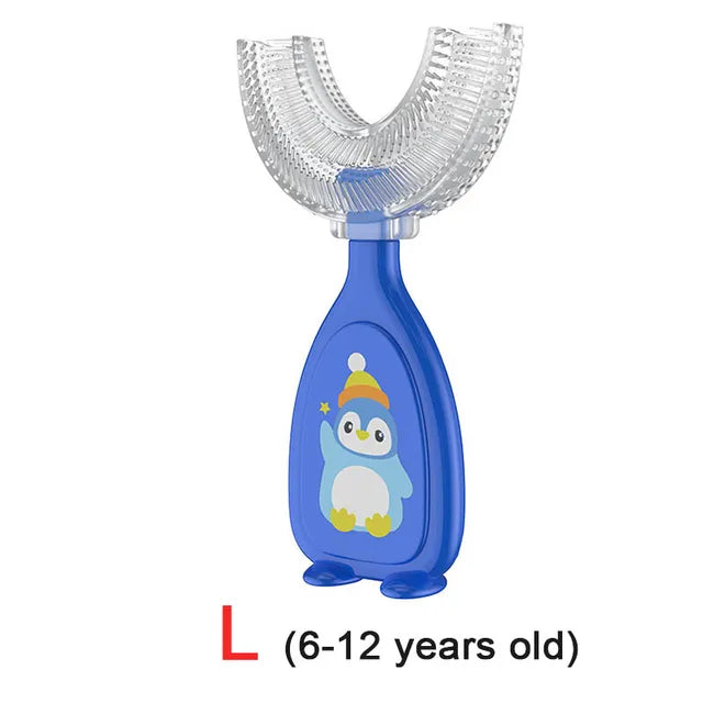 Brosse à dents en forme de U pour enfants, 360 degrés, anneau de dentition pour bébé, brosse à dents en Silicone pour tout-petits, soins buccaux, nettoyage