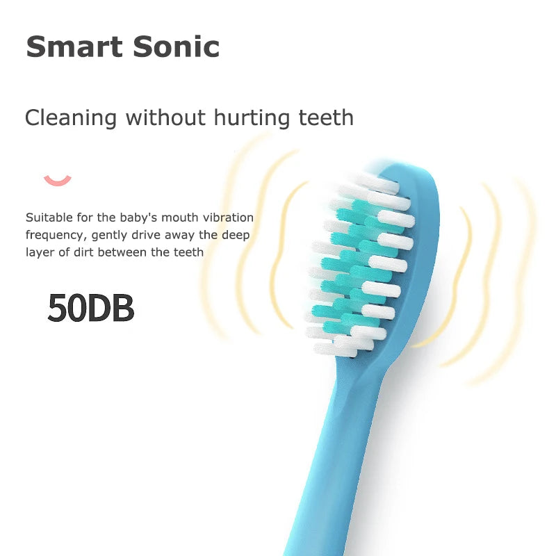 Brosse à dents électrique sonique pour enfants, dessin animé coloré pour enfants