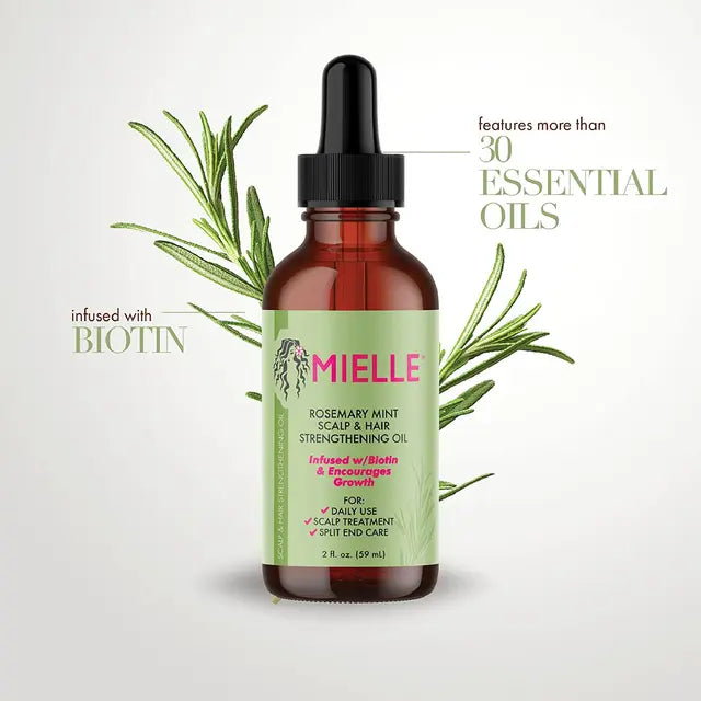 Huile essentielle pour la croissance des cheveux, produit nourrissant, traitement pour chevelure sèche, à base de romarin et menthe