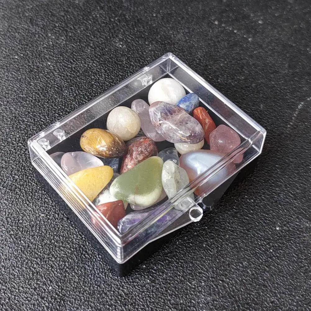 Kit de pierres d'agate cristal naturel, roches colorées, collection de minerai, mini boîte de napstone, spécimen de napimen naturel, coffret cadeau