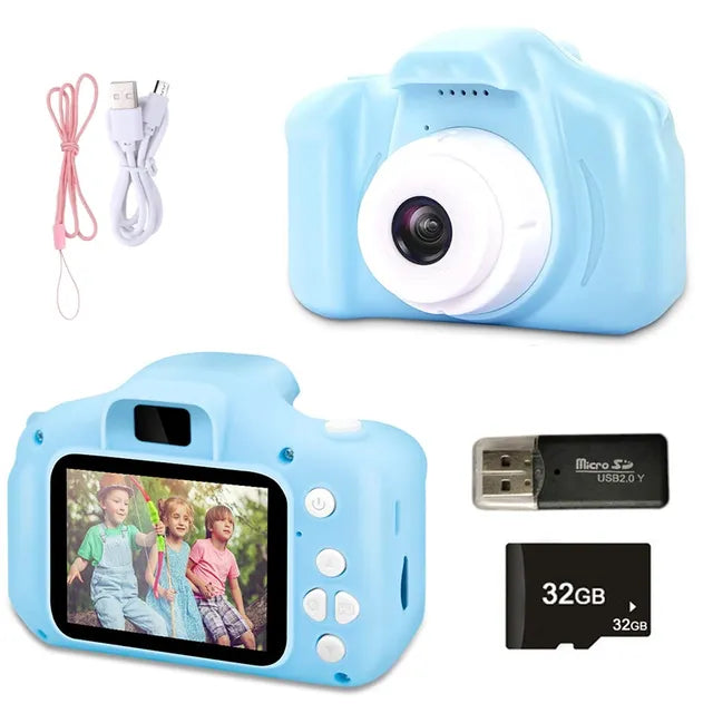 Mini Appareil photo enfant avec caset écran HD IPS 2 pouces jouets pour filles 2 3 4 ans tiktok trends haute qualité jouet extérieur etui housse appareil photo jetable pas cher petit cadeaux enfants anniversaire 2023