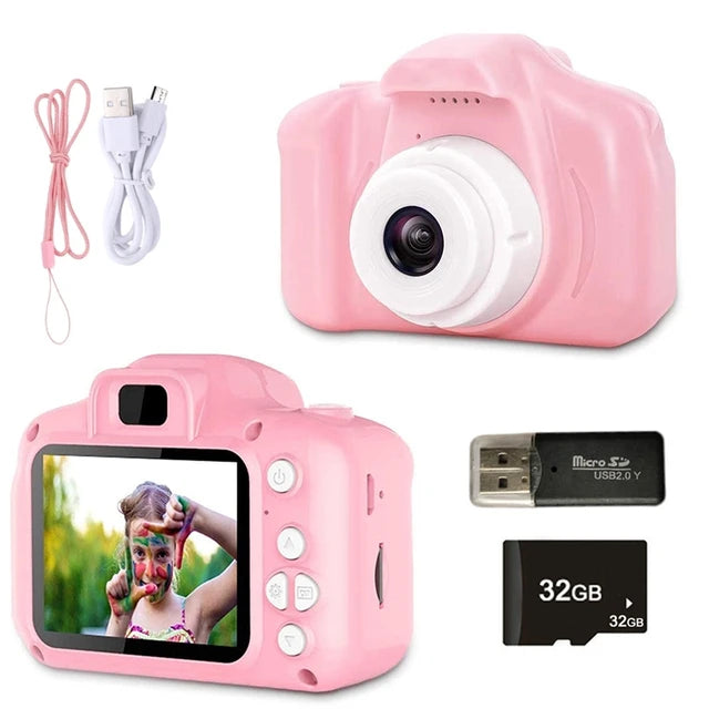 Mini Appareil photo enfant avec caset écran HD IPS 2 pouces jouets pour filles 2 3 4 ans tiktok trends haute qualité jouet extérieur etui housse appareil photo jetable pas cher petit cadeaux enfants anniversaire 2023