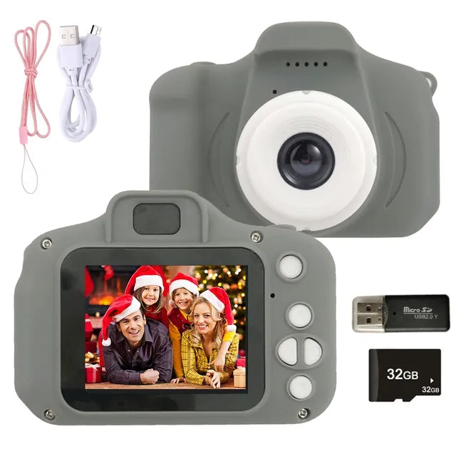 Mini Appareil photo enfant avec caset écran HD IPS 2 pouces jouets pour filles 2 3 4 ans tiktok trends haute qualité jouet extérieur etui housse appareil photo jetable pas cher petit cadeaux enfants anniversaire 2023