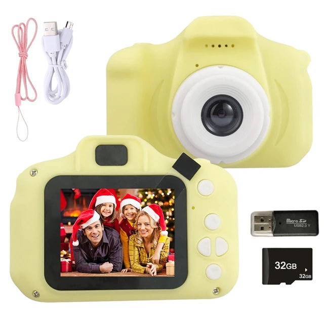 Mini Appareil photo enfant avec caset écran HD IPS 2 pouces jouets pour filles 2 3 4 ans tiktok trends haute qualité jouet extérieur etui housse appareil photo jetable pas cher petit cadeaux enfants anniversaire 2023