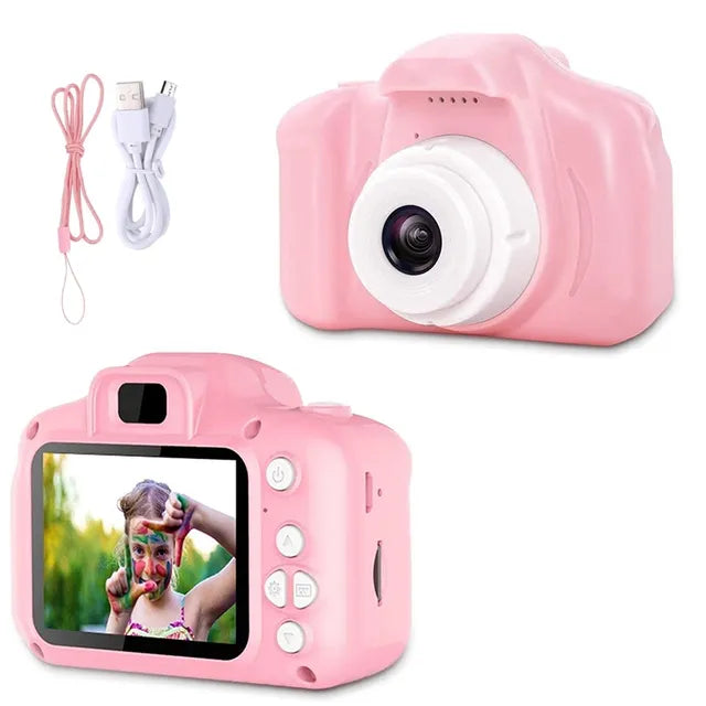 Mini Appareil photo enfant avec caset écran HD IPS 2 pouces jouets pour filles 2 3 4 ans tiktok trends haute qualité jouet extérieur etui housse appareil photo jetable pas cher petit cadeaux enfants anniversaire 2023