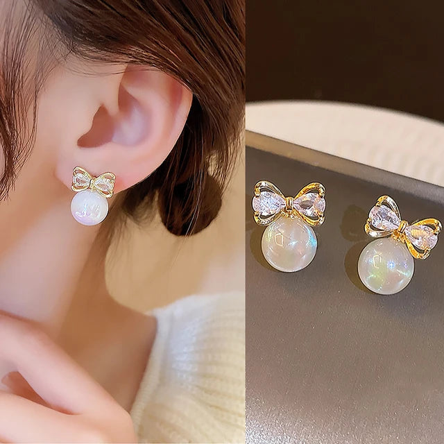 Nouveau classique alliage de cuivre zirconium diamant métal cerceau boucles d'oreilles pour les femmes mode coréen bijoux tempérament fille porter des boucles d'oreilles