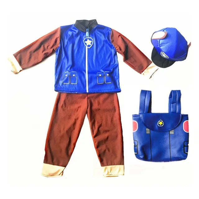 Paw Patrol Anime Costume pour enfants, Chase, Marshall, Rocky, Zuma, Skye, Rubble Cosplay, Vêtements, Journée des enfants, Tenue de performance, Vente en gros