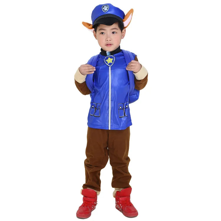 Paw Patrol Anime Costume pour enfants, Chase, Marshall, Rocky, Zuma, Skye, Rubble Cosplay, Vêtements, Journée des enfants, Tenue de performance, Vente en gros