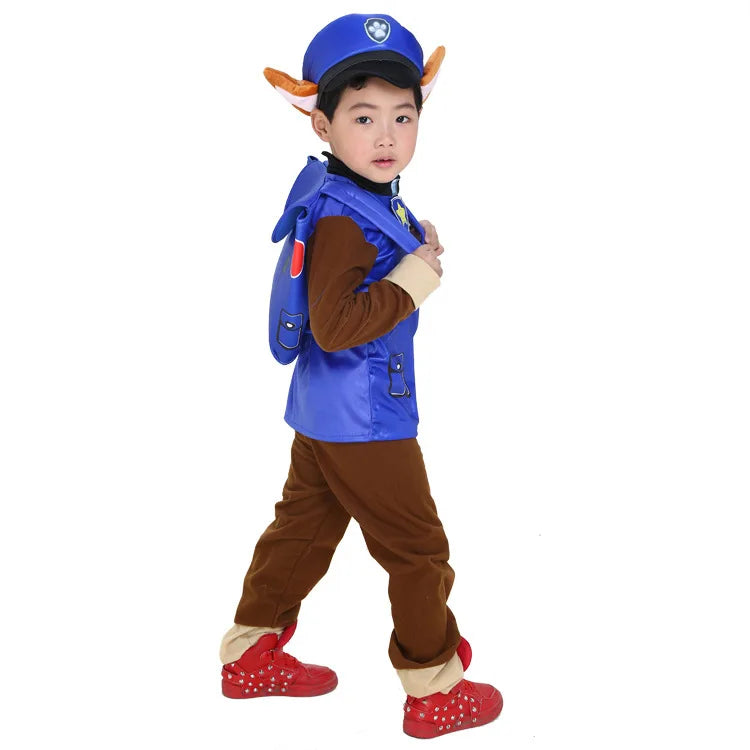 Paw Patrol Anime Costume pour enfants, Chase, Marshall, Rocky, Zuma, Skye, Rubble Cosplay, Vêtements, Journée des enfants, Tenue de performance, Vente en gros