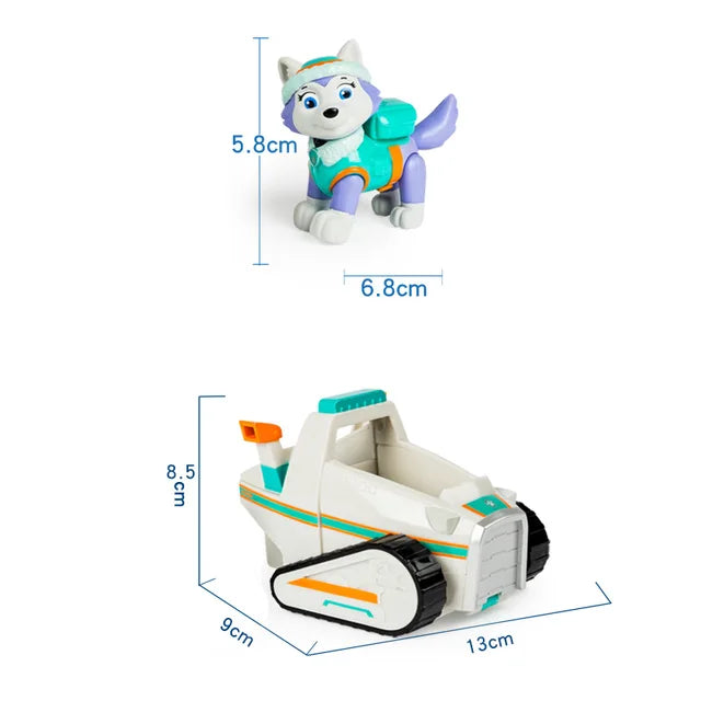 Paw Patrol-Bus de Sauvetage en PVC pour Enfant, Figurine de Chien Déformé, Véhicule de Dessin Animé, Modèle