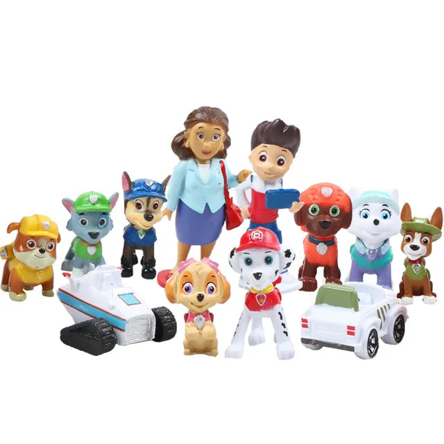 Paw Patrol-Bus de Sauvetage en PVC pour Enfant, Figurine de Chien Déformé, Véhicule de Dessin Animé, Modèle