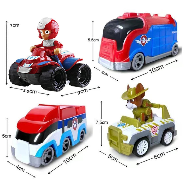 Paw Patrol-Bus de Sauvetage en PVC pour Enfant, Figurine de Chien Déformé, Véhicule de Dessin Animé, Modèle