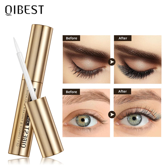 QIBEST-Huile de Croissance de Cils Naturelle, Sérum pour la Croissance des Cils, Huile Essentielle Optique, Maquillage Plus Nourrissant et Rehausseur