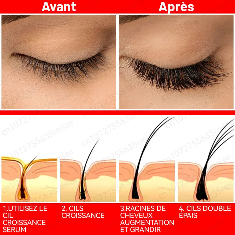 Sérum naturel de croissance des cils, rehausseur de cils rapide en 7 jours, plus long, plus complet, cils, sourcils, lifting, produits de soins pour les yeux, maquillage, l'UNICEF