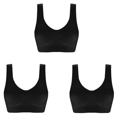 Soutien-gorge sexy sans couture pour femmes, sous-vêtements sans fil, confortable, soutien-gorge grande taille, 3 pièces par ensemble