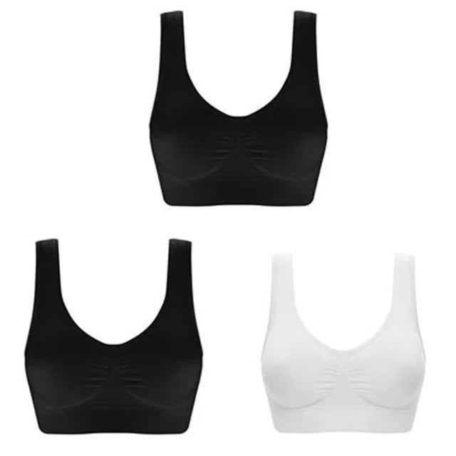 Soutien-gorge sexy sans couture pour femmes, sous-vêtements sans fil, confortable, soutien-gorge grande taille, 3 pièces par ensemble