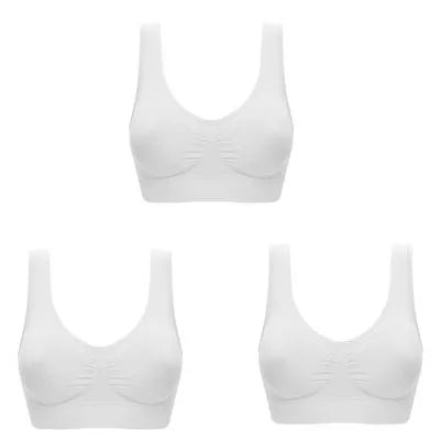 Soutien-gorge sexy sans couture pour femmes, sous-vêtements sans fil, confortable, soutien-gorge grande taille, 3 pièces par ensemble